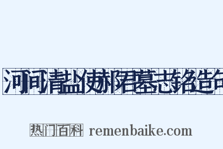 河间清盐使郝君墓志铭造句是什么意思的图片